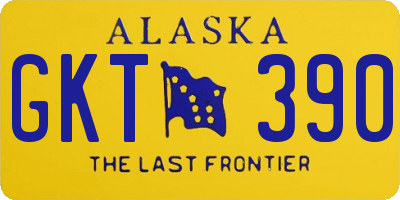 AK license plate GKT390