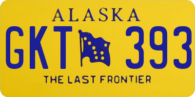 AK license plate GKT393