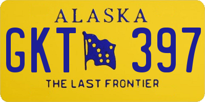 AK license plate GKT397
