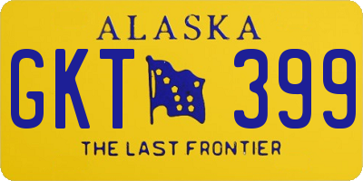 AK license plate GKT399