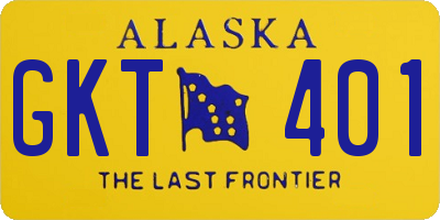 AK license plate GKT401