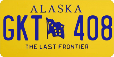 AK license plate GKT408