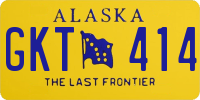AK license plate GKT414