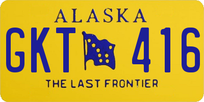 AK license plate GKT416