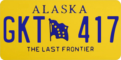 AK license plate GKT417