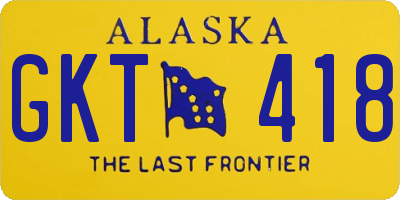 AK license plate GKT418