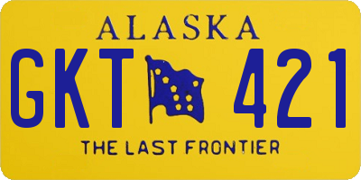 AK license plate GKT421