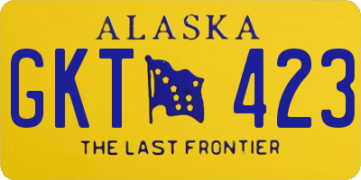 AK license plate GKT423