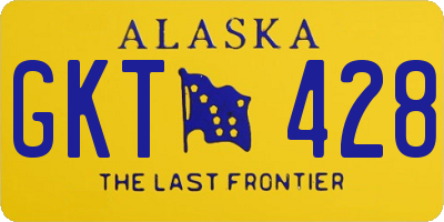 AK license plate GKT428