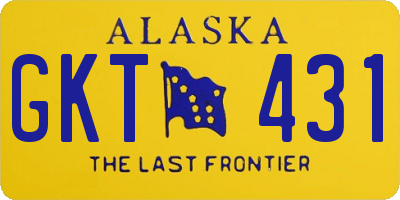 AK license plate GKT431