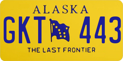 AK license plate GKT443