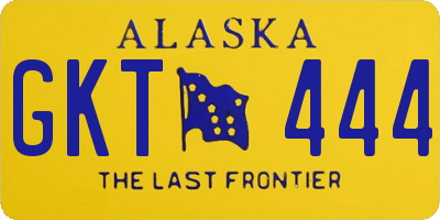 AK license plate GKT444