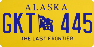 AK license plate GKT445