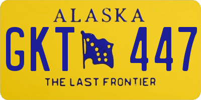 AK license plate GKT447