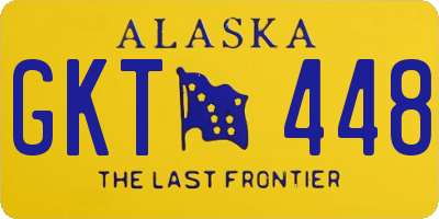 AK license plate GKT448