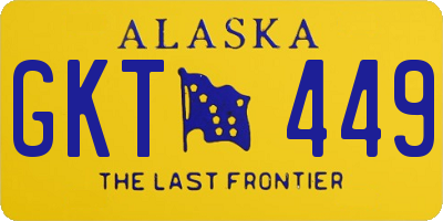 AK license plate GKT449