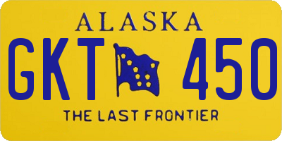 AK license plate GKT450