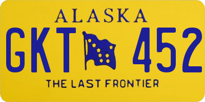 AK license plate GKT452