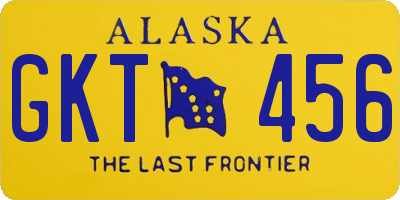 AK license plate GKT456