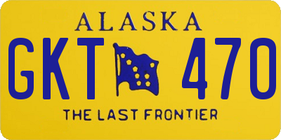 AK license plate GKT470