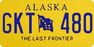 AK license plate GKT480