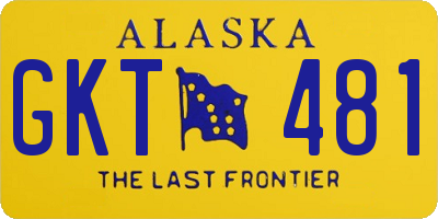 AK license plate GKT481