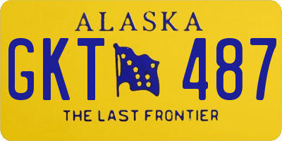 AK license plate GKT487