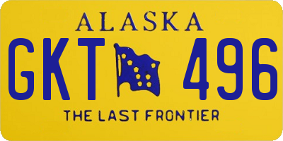 AK license plate GKT496
