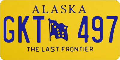AK license plate GKT497