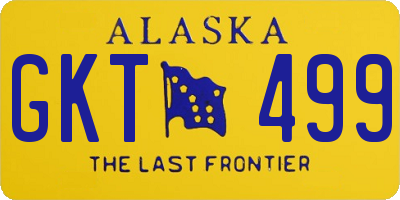 AK license plate GKT499