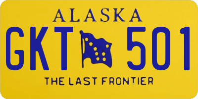 AK license plate GKT501