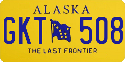 AK license plate GKT508