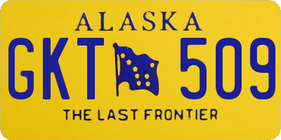 AK license plate GKT509