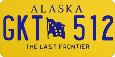 AK license plate GKT512