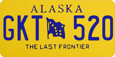 AK license plate GKT520