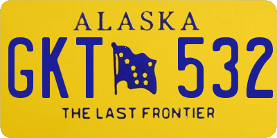 AK license plate GKT532
