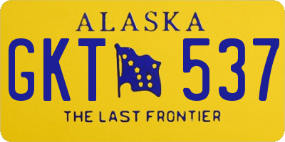 AK license plate GKT537