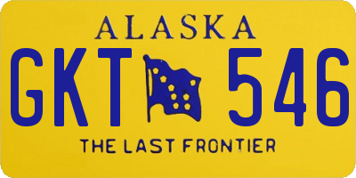 AK license plate GKT546