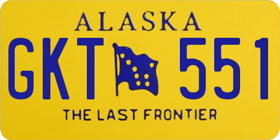 AK license plate GKT551