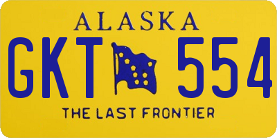 AK license plate GKT554
