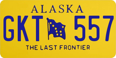 AK license plate GKT557