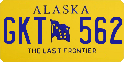 AK license plate GKT562