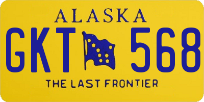 AK license plate GKT568