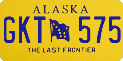 AK license plate GKT575