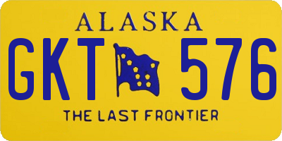 AK license plate GKT576