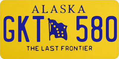 AK license plate GKT580