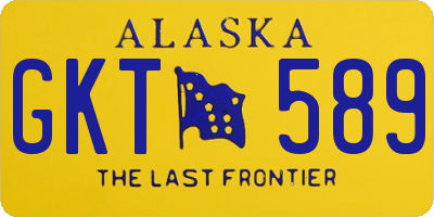 AK license plate GKT589