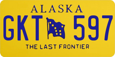 AK license plate GKT597