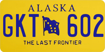 AK license plate GKT602