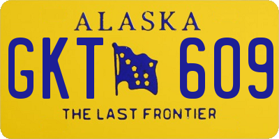 AK license plate GKT609